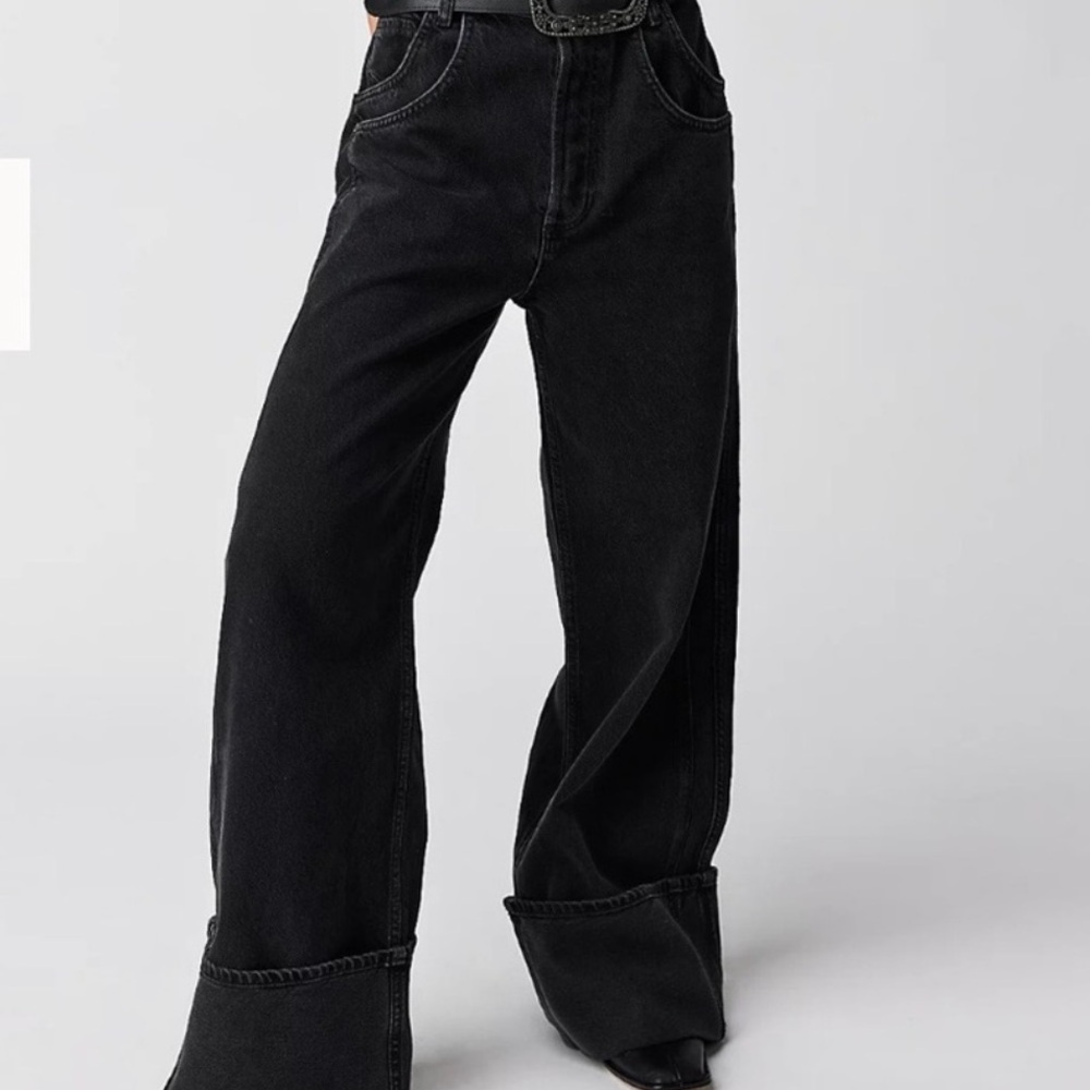 We‎ The Free Final Countdown Jeans Low-Rise Cuffed Boyfriend Slouchy - Picture 4 of 8